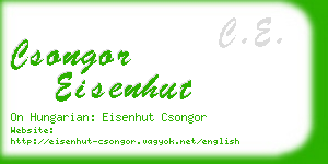 csongor eisenhut business card